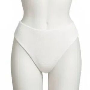 Rumer the Label Swim Cassidy High Waisted Bottoms White S‎ NWT